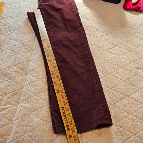 Levi's Rib Cage Straight Ankle Corduroy Pants Women's 32 Red Casual Festival - Picture 9 of 9